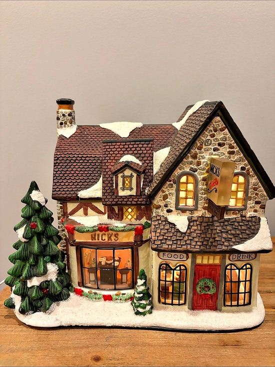 St. Nicholas Square Other - St. Nicholas Square Village Nick's Tavern Lighted Holiday Village Building Decor